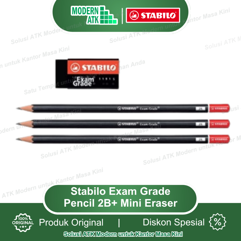 

STABILO Exam Grade - Set 4pcs - Pencil 2B Mini Eraser