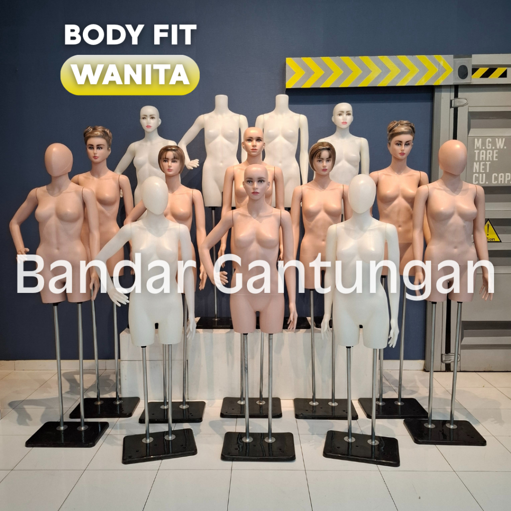 Manekin Setengah Badan Cewek Bodyfit / Full Body Patung Manekin Dewasa Body Fit Manekin Plastik Cewe