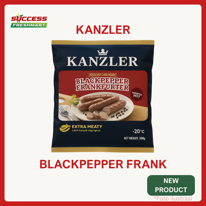 

Kanzler Blackpepper Frankfurter 360 Gram