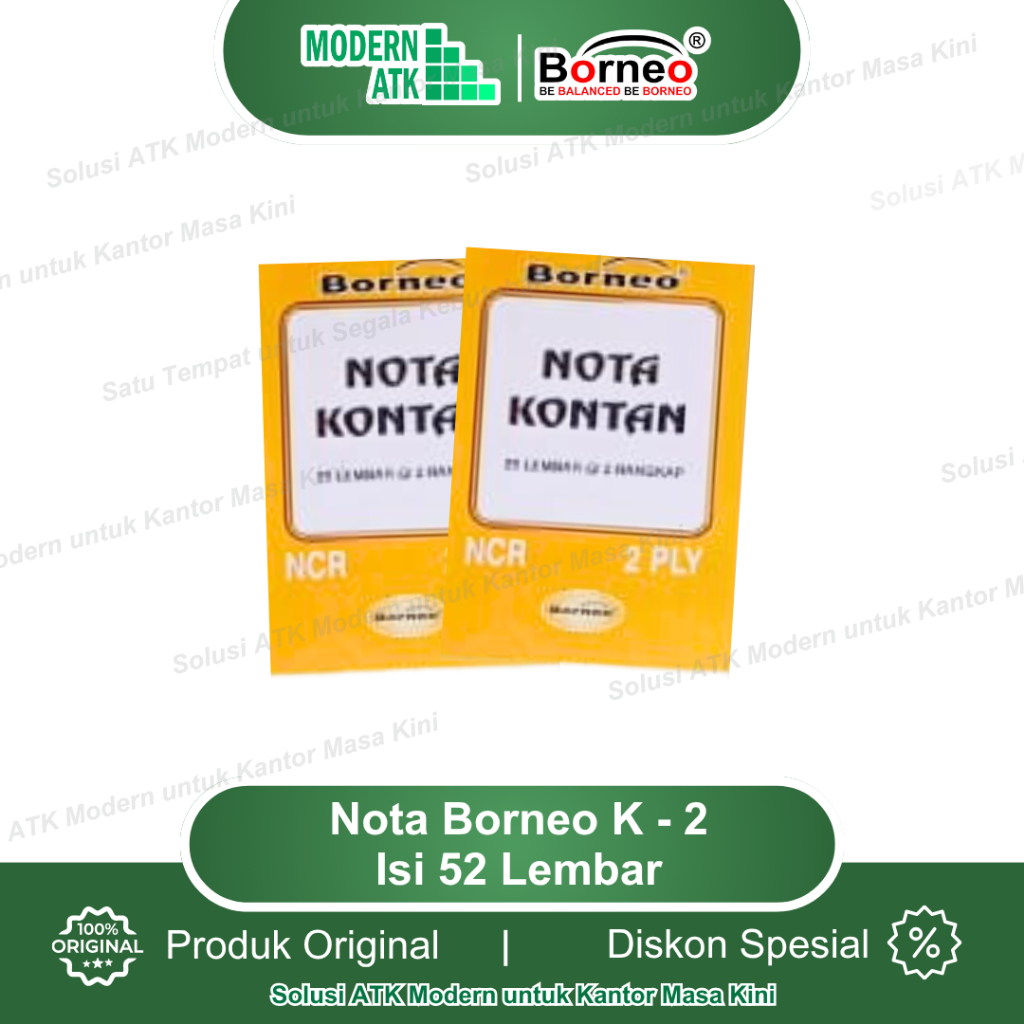 

NOTA KONTAN BESAR 2 Ply (25 Lbr) - Buku Nota / Nota Bon