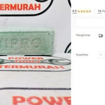 

Batu Hijau WIPRO Poles Besi Stainless Polish Buffing Compound Gosok