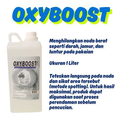 Oxyboost Oxy Boost Pembersih Penghilang Noda Berat Darah Jamur Luntur Ukuran 1 Liter