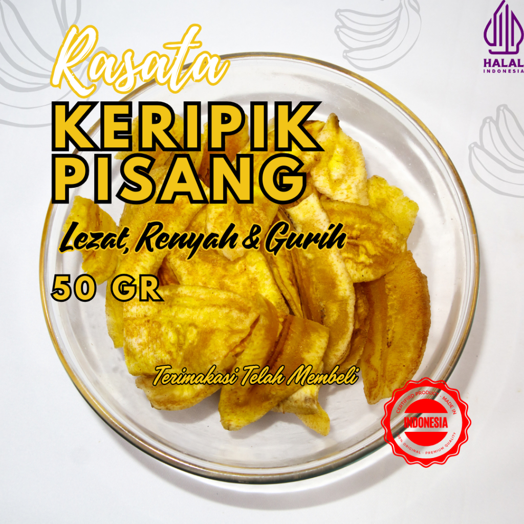 

Keripik Pisang Premium Makanan Ringan Lezat Renyah Gurih 150gram