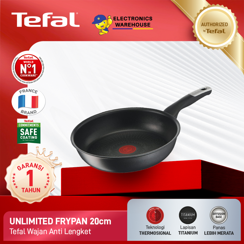 Tefal Unlimited Frypan 20cm - Premium Cookware / Wajan Anti Lengket