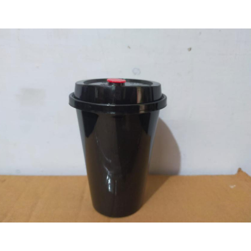 Plastik Cup Boba 14 Oz Black (25 pcs) / Cup Cheese Tea / Cup Injection