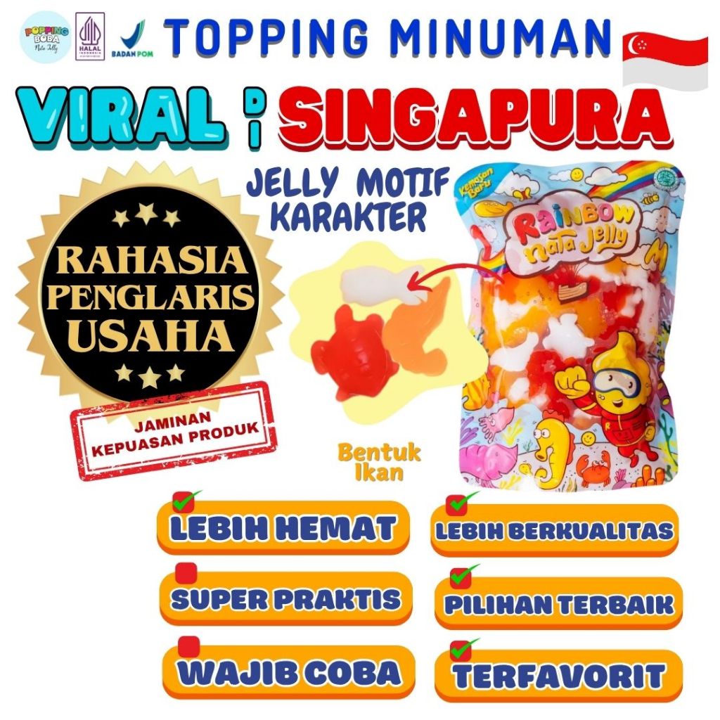 

JellyMotifKarakterToppingMinumanKombinasi HOMELAB Bubuk Minuman Powder Drink - Jelly Motif Karakter 500 Gram | Cocok Untuk Semua Jenis Minuman