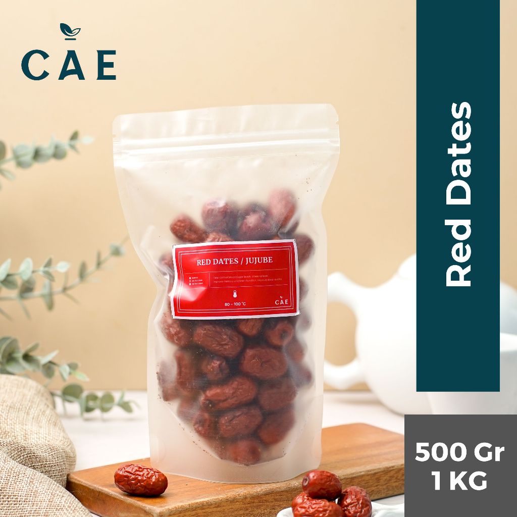 

Dried Red Dates Kurma Merah Jujube Angco Hong Zao Buah Fruit Herbal 500 Gram - 1Kg