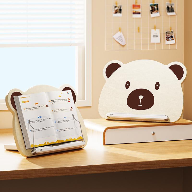 

JOPREE YD23 Book Page Holder Metal Custom Wooden Recipe Book Holder Cartoon Book Stand For Kids