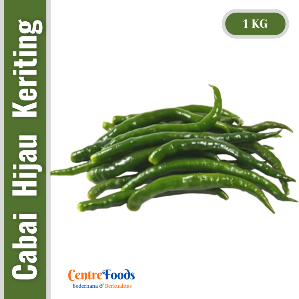 

Cabe Hijau Keriting tanpa Tangkai Fresh - Cabai Hijau Keriting PETIK | 1.000gr [ Harga Per KG ]