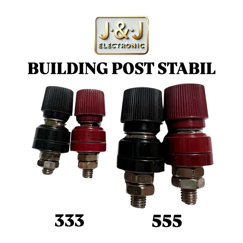 Building Post / Binding Post Stabil 333 6mm / 555 8mm Merah Hitam