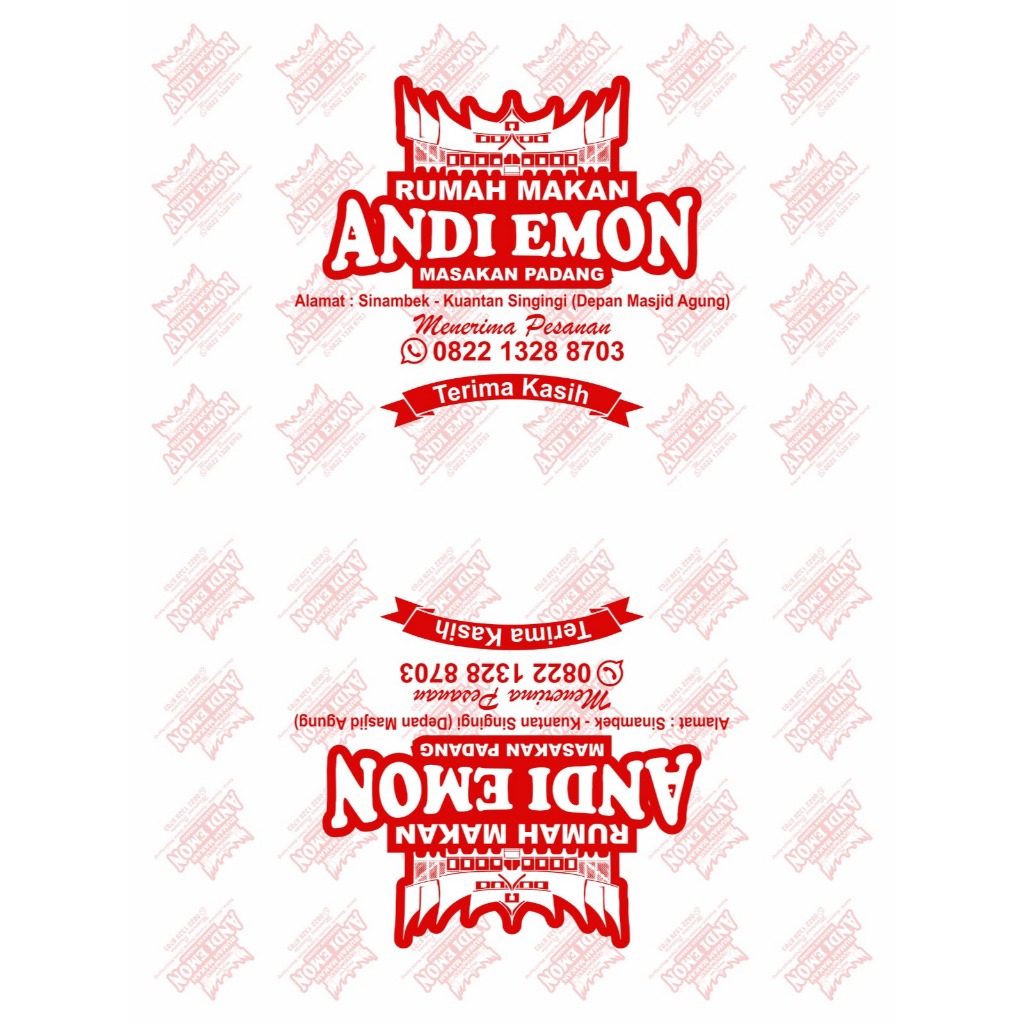 

Cetak Bungkus Nasi Andi Emon