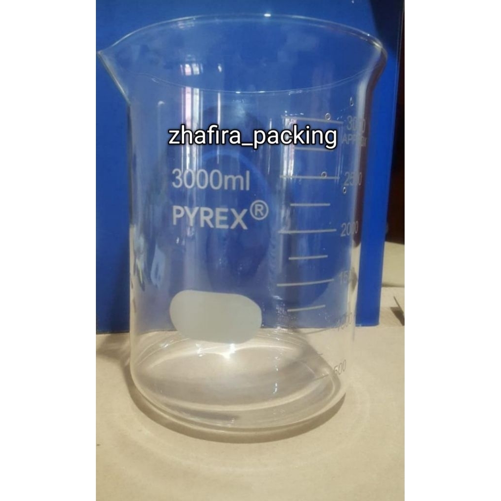 Beaker Glass / gelas kimia kaca 3000 m / 3 literl - RRC