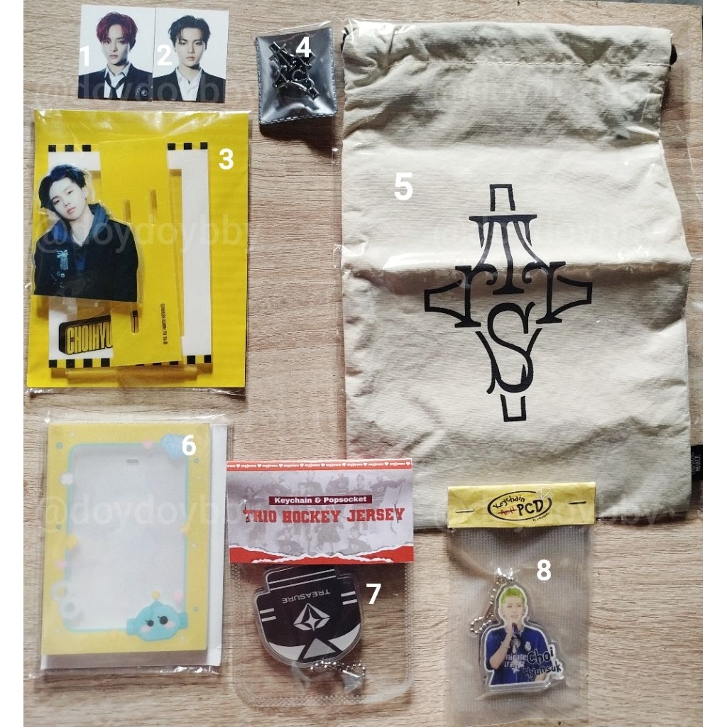 treasure hyunsuk jihoon doyoung asahi id reboot 4th magazine pc standee holder photocard frame funny