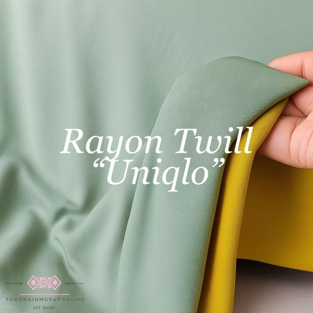 Kain Rayon Twill Uniqlo Premium Viscose Original 100% Kain Rayon ADEM Asli SANGAT LEMBUT