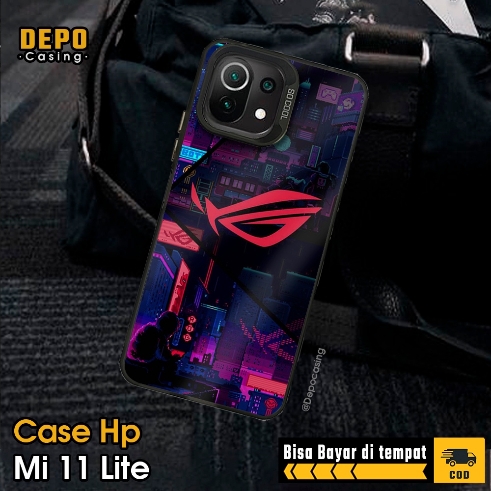Case Hp Mi 11 Lite Depo Casing [ROG1] Premium Case So Cool Hologram Matte Soft Case Hybrid IMD