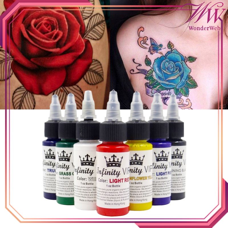 Tinta Tattoo 1 Set Tinta Tato 7 Warna Tatto Ink Tato Pigment Tato Tattoo Ink 30ml Tatto Ink