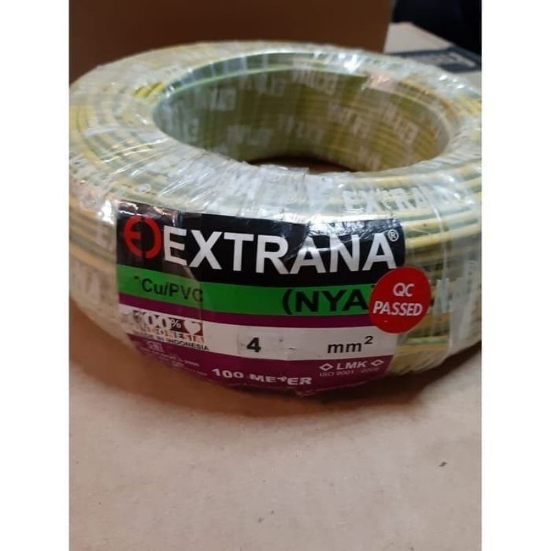KABEL TUNGGAL KAWAT NYA 4MM EXTRANA METERAN (WARNA RANDOM)