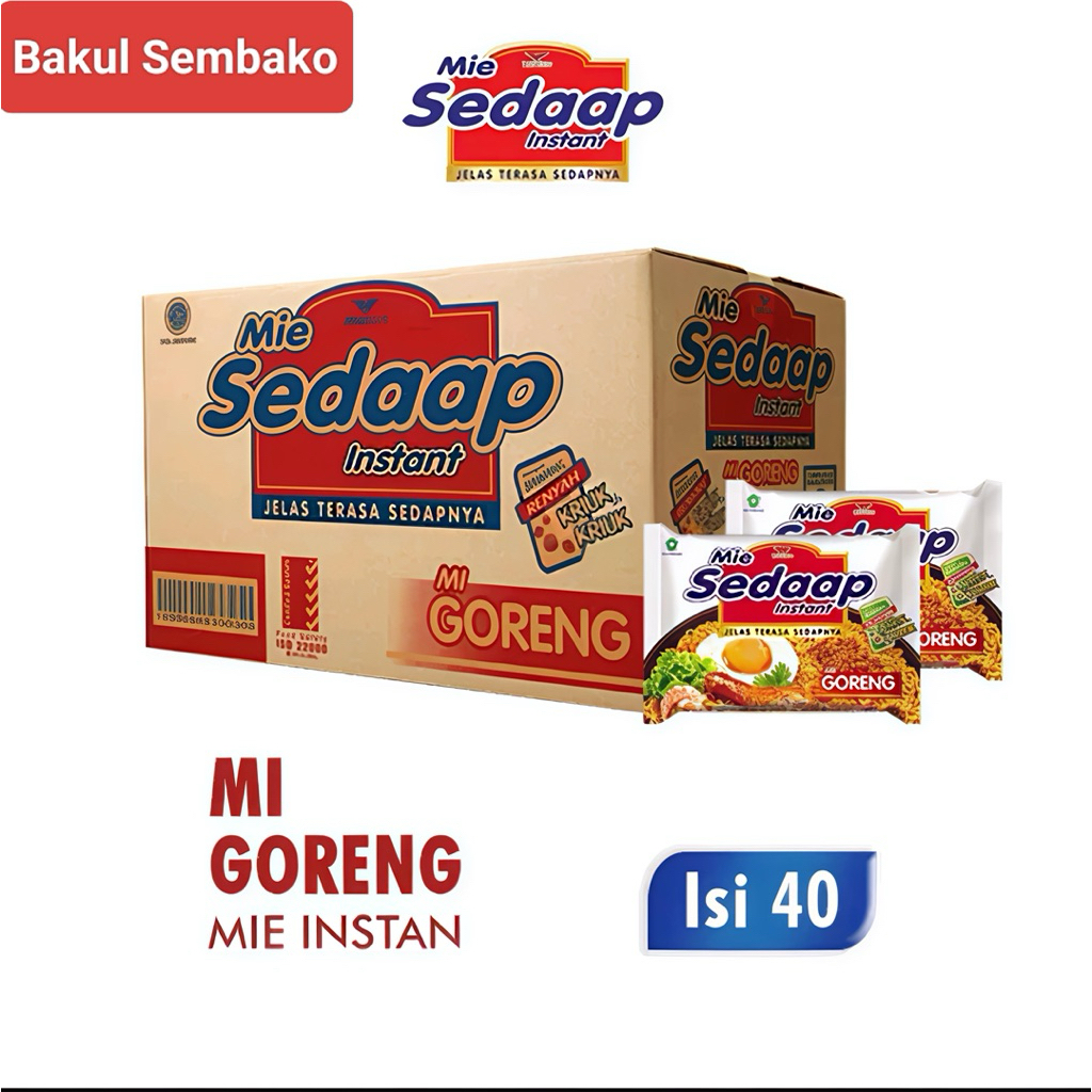 

Mie Sedap Goreng, 1 Dus Isi 40 Pcs