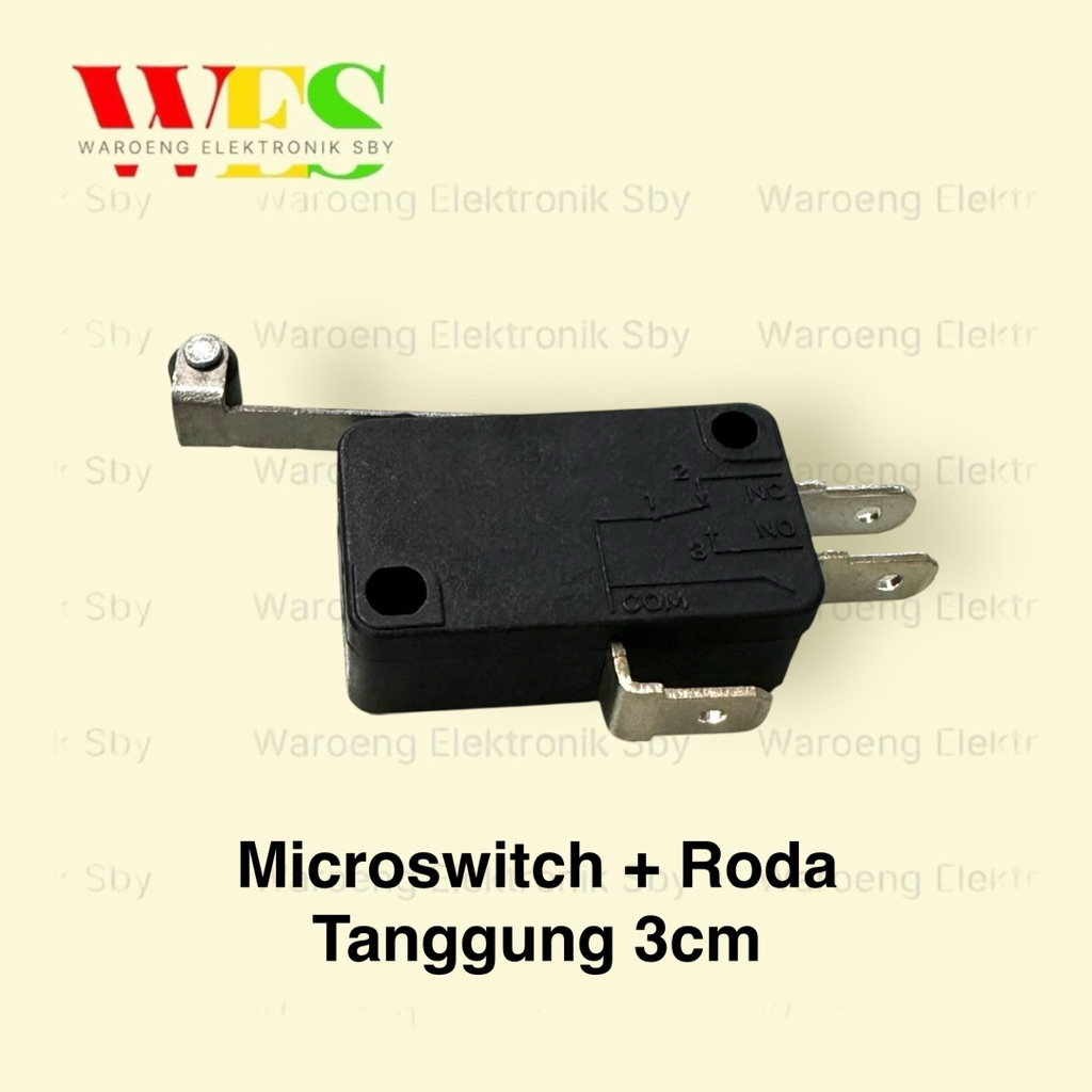 MICRO LIMIT SWITCH 3PIN + RODA TANGGUNG 3CM