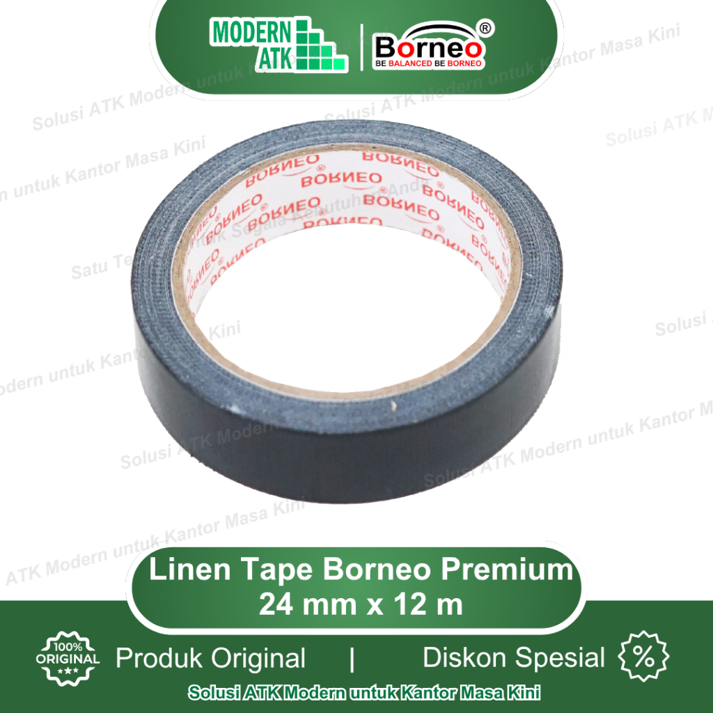 

Borneo Linen Tape / Lakban Kain Premium 24 mm x 12 m