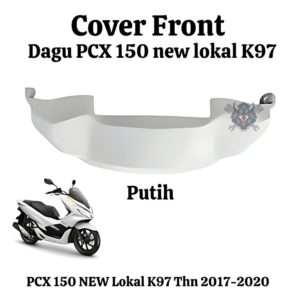 Cover front center dagu PCX 150 new lokal K97 2017 2018 2019 2020 putih