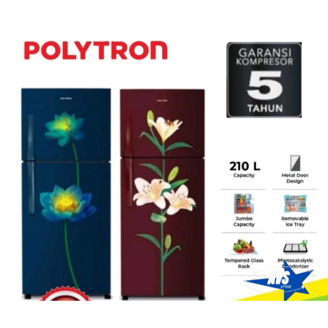 POLYTRON KULKAS 2 PINTU 210L PRB 217