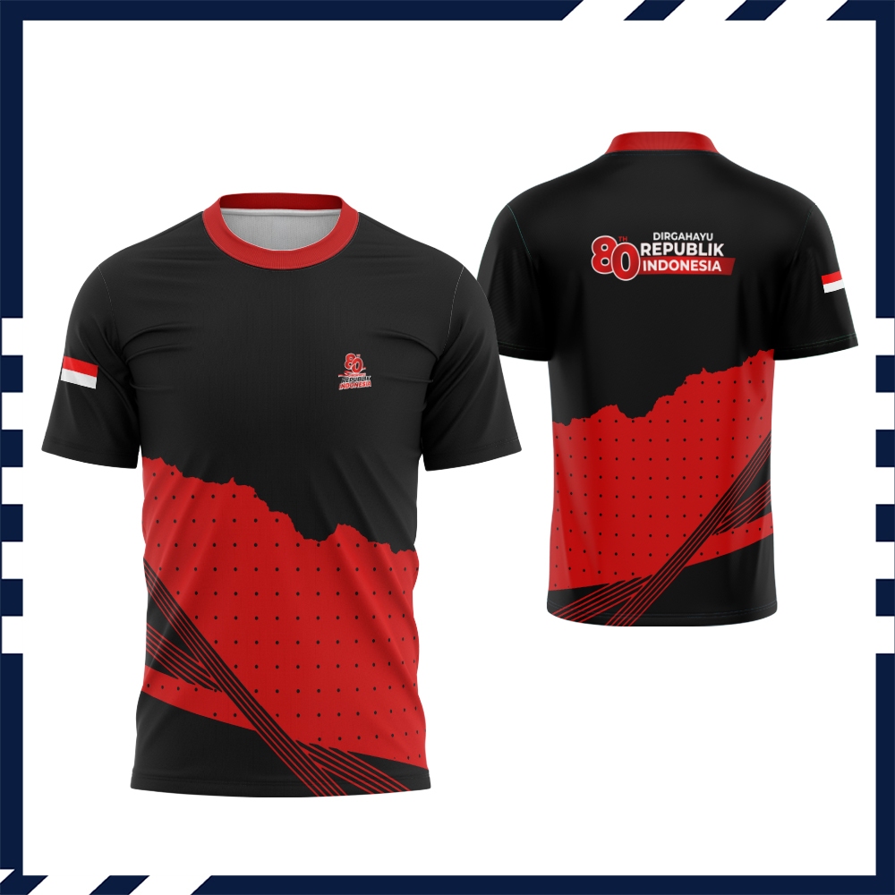 Kaos 17 Agustusan / Baju Kaos 17 Agustus 2025 Hut RI 80 Terbaru / Jersey 17 Agustus Anak Dewasa