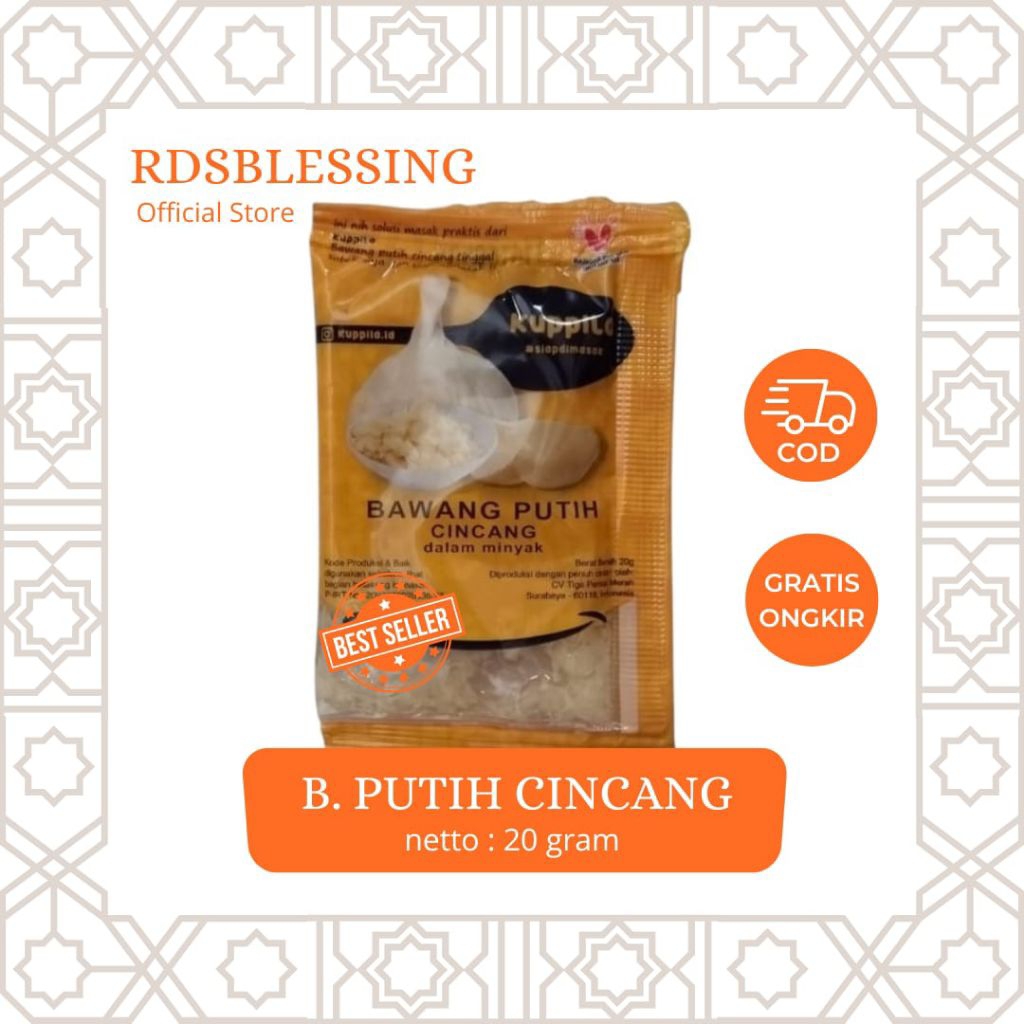 

Bawang putih cincang 20 gram