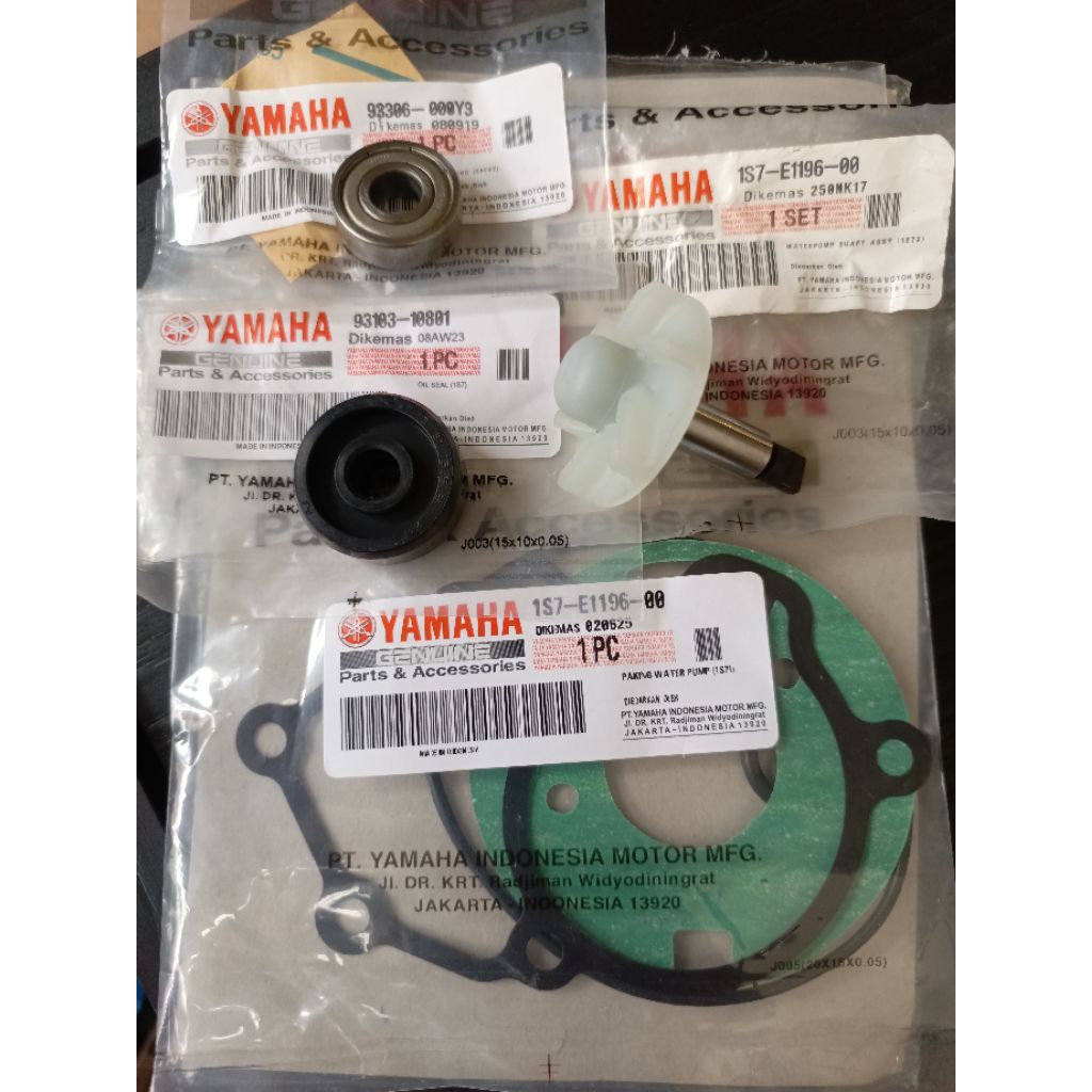 Waterpump Jupiter MX Vixion Paket Paking Seal Waterpump Bearing Kipas As Waterpump