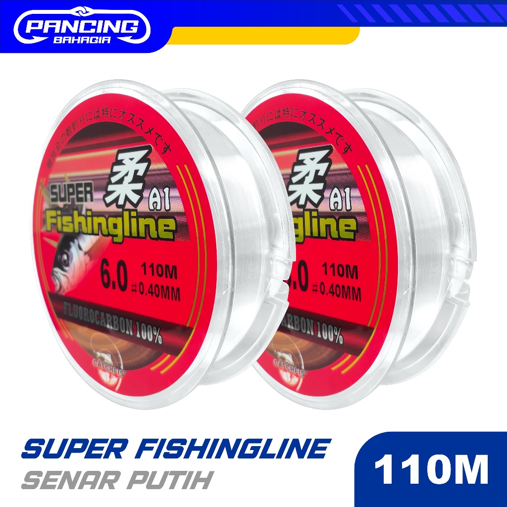 Pancing Bahagia- Senar Pancing 110m Senar Pancing Kuat Bahan Nilon Transparan Senar Super Fishing Li
