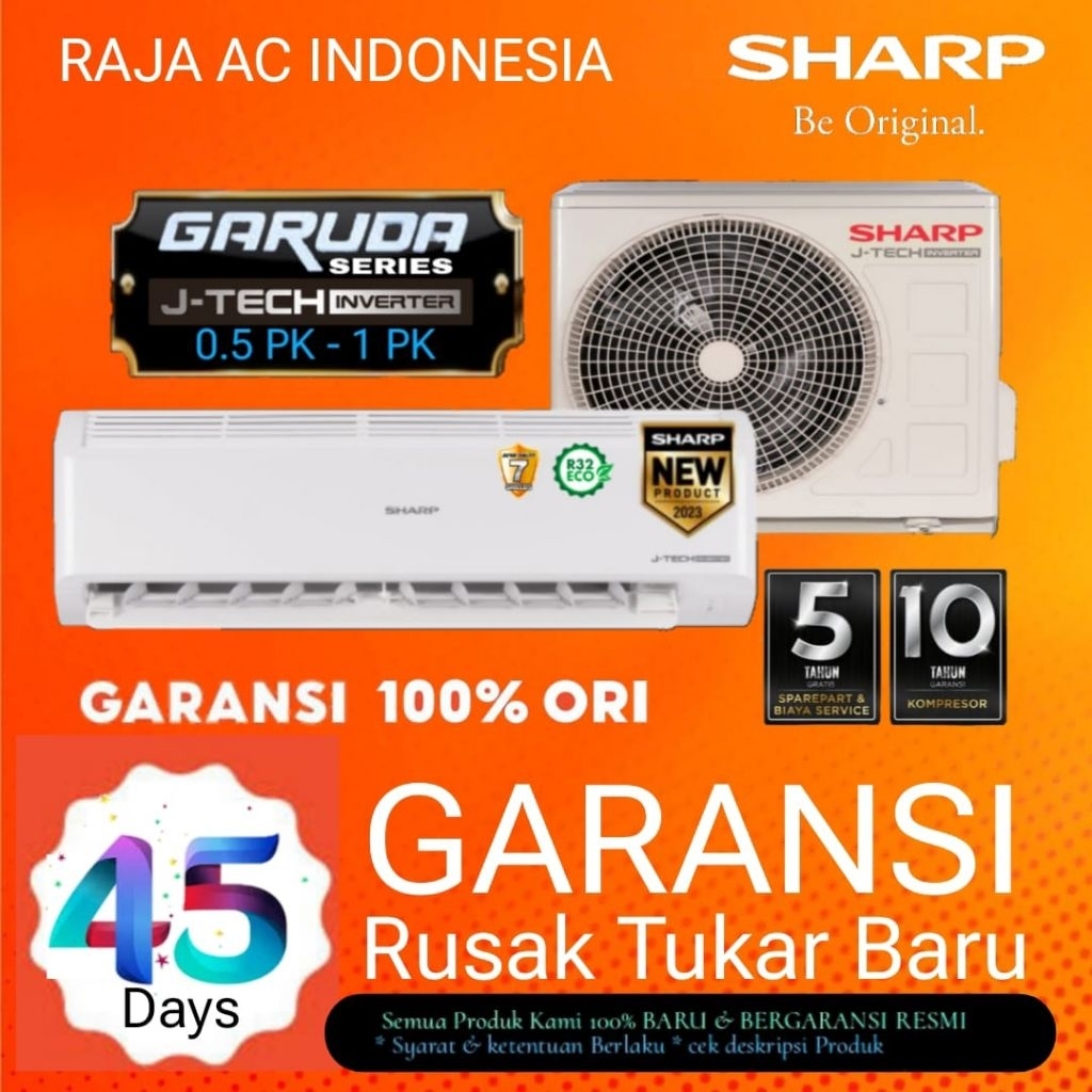 AC SHARP  0.5 PK - 2 PK INVERTER  SERIES + Pemasangan & bisa tukar tambah