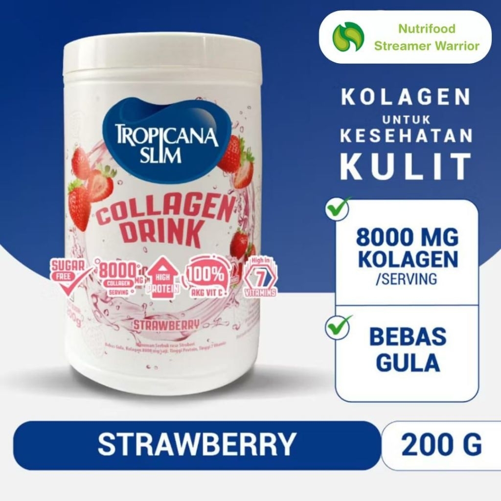 

tropicana slim collagen drink strawberry 200gr