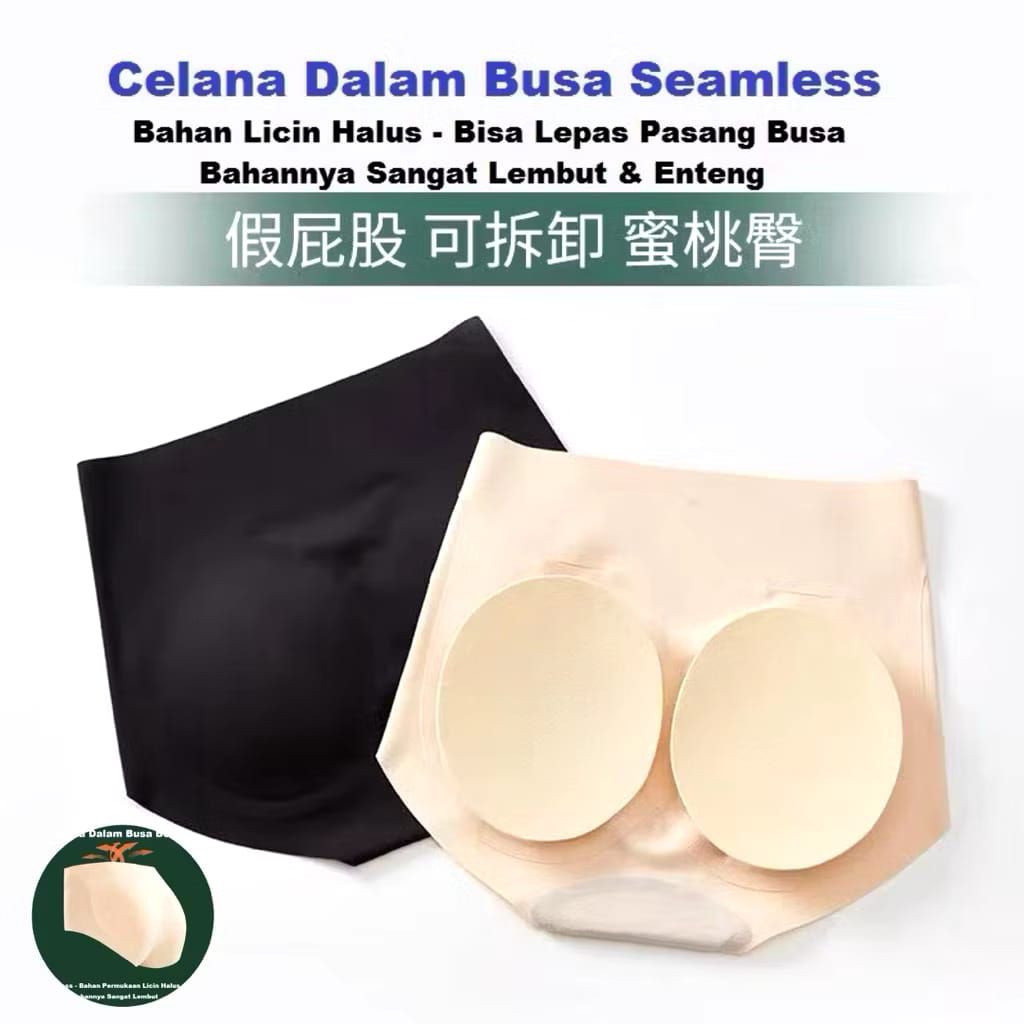 Celana Dalam Busa Seamless Halus Pembesar Bokong Segitiga / CD Busa Pantat Palsu Segi3