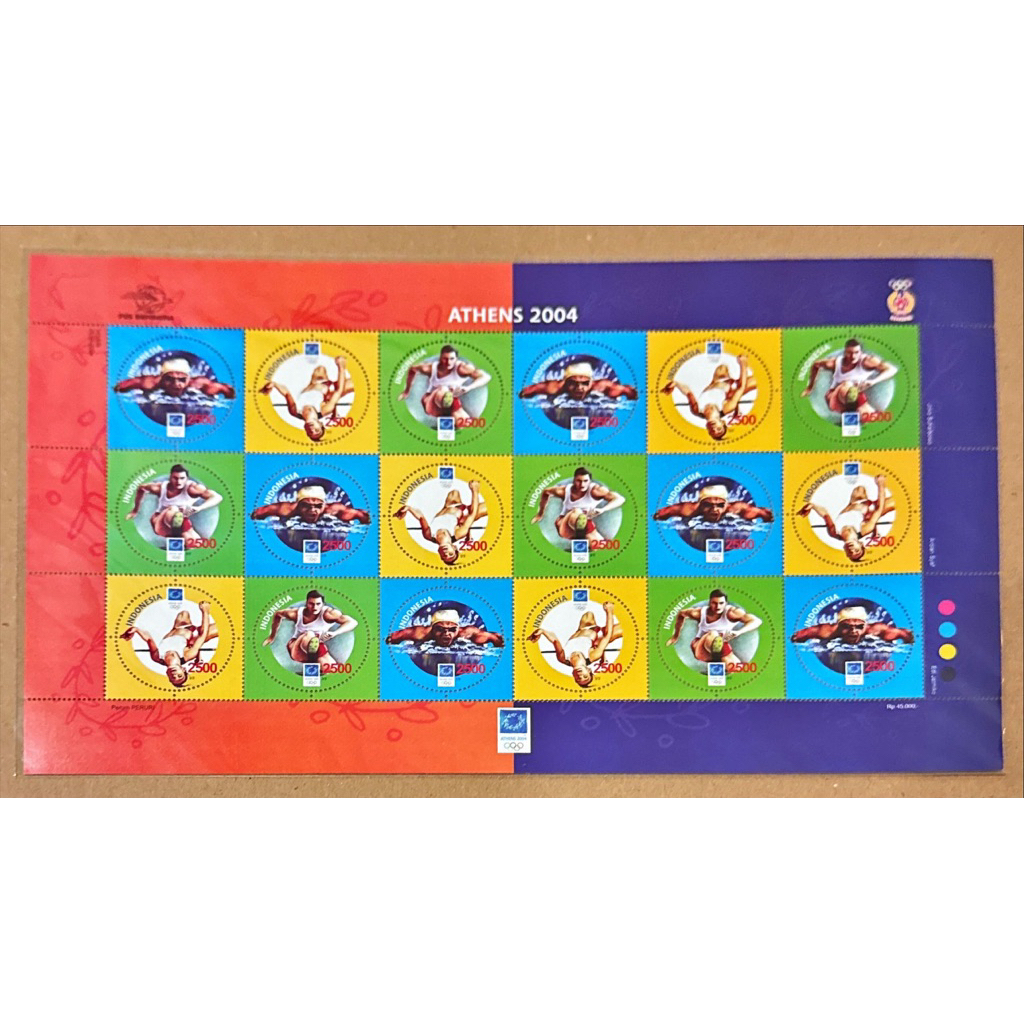 

(FA) PRANGKO INDONESIA 2004 FULL SHEET OLYMPIADE ATHENA 3V SERIES X 6 SERI MNH.