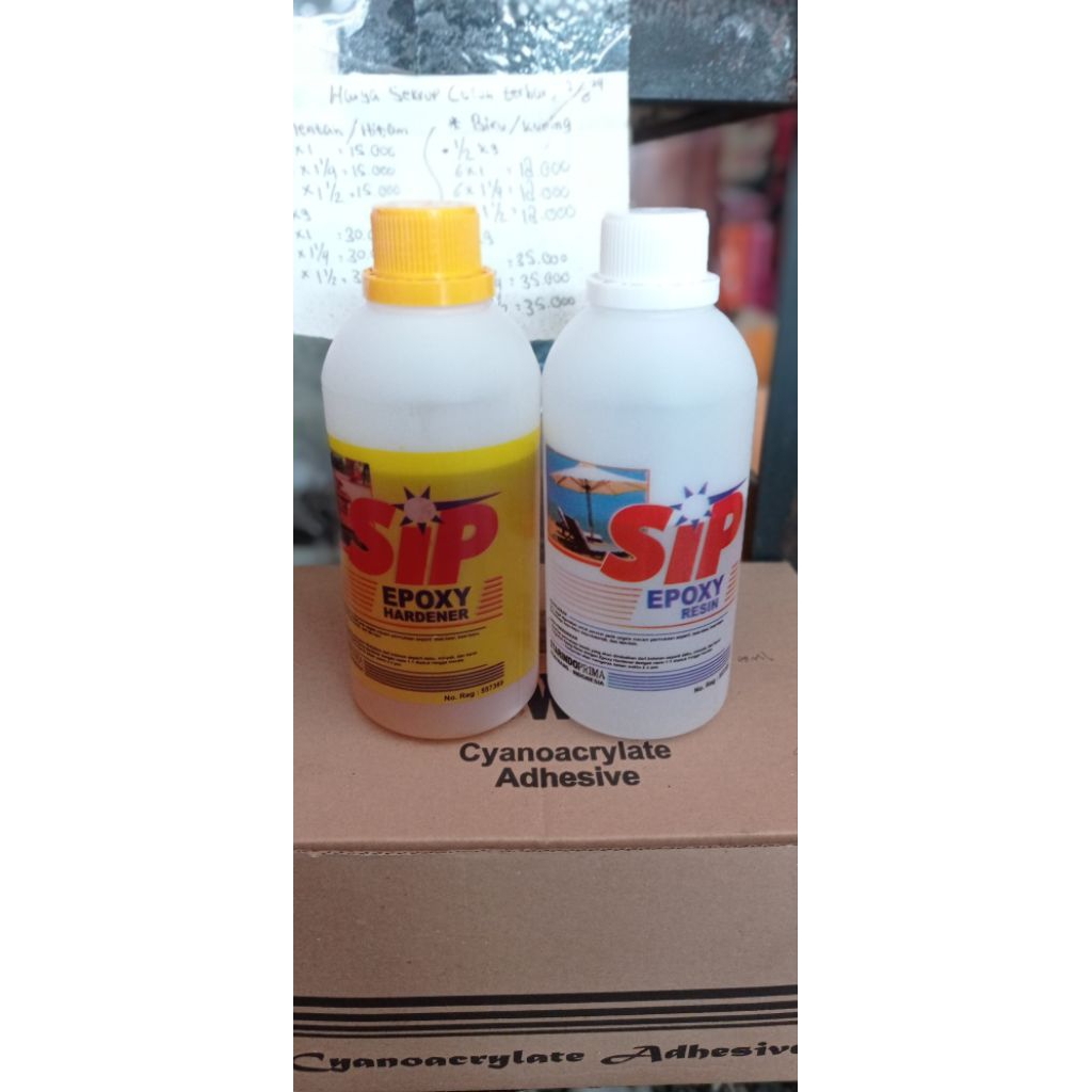 LEM EPOXY SIP KECIL HARDINER & RESIN/LEM KAYU CEPAT KERING