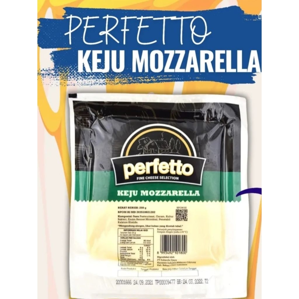 

Keju Mozzarella Perfetto 250gram