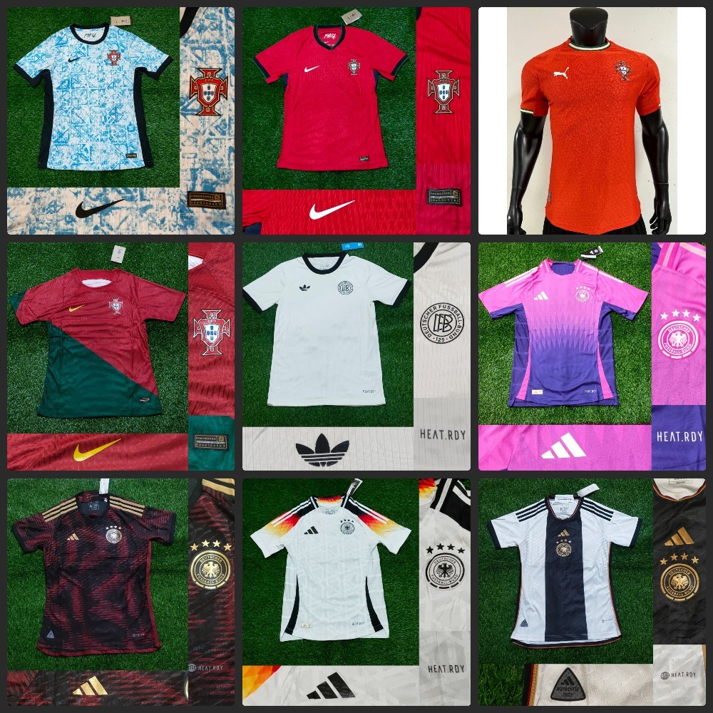 JERMAN PORTUGAL HOME AWAY PLAYER ISSUE JERSEY BAJU BOLA PI JUMBO XXL 2XL