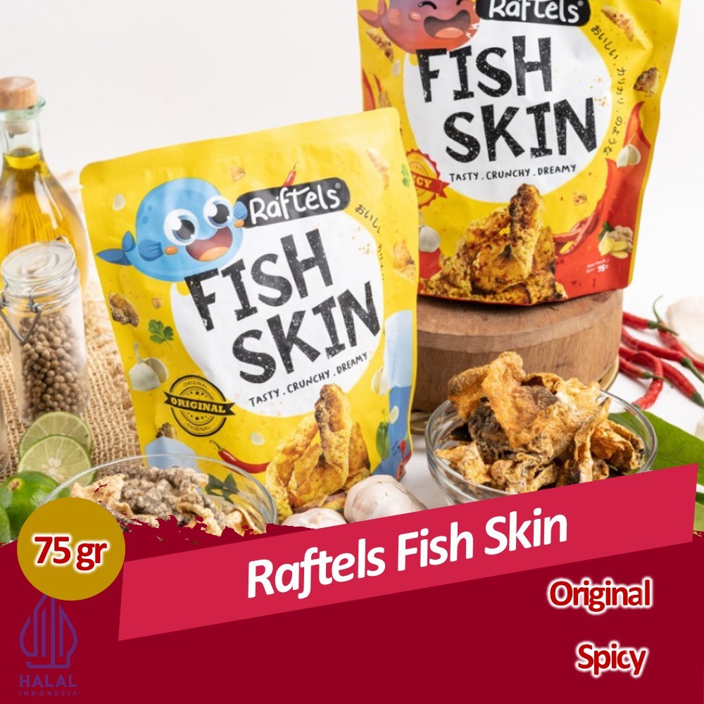 

Raftels - Fish Skin Crunchy Original Dan Spicy 75Gram