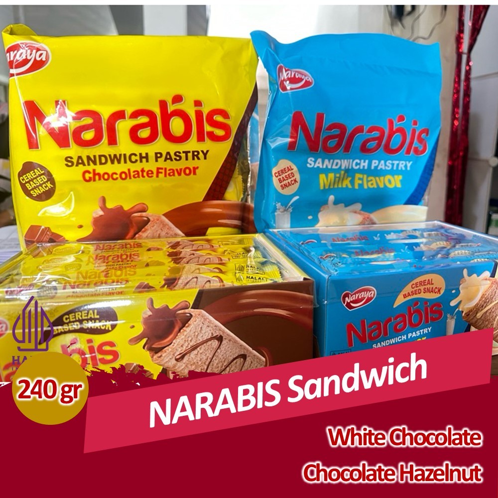 

NARABiS - sandwich pastry choclate & milk flavor 240 Gram Dan 48 Gram