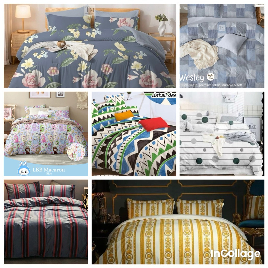 sprei katun CATRA COLLECTION motif cairo,gibson,niigata green,lbb macaron,wesley,jolie (royal)