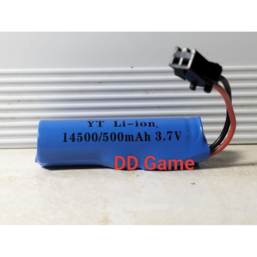 Baterai Mobilan Remot Control type 14500/ 3,7V - 500MAH 2 pin Soket Hitam