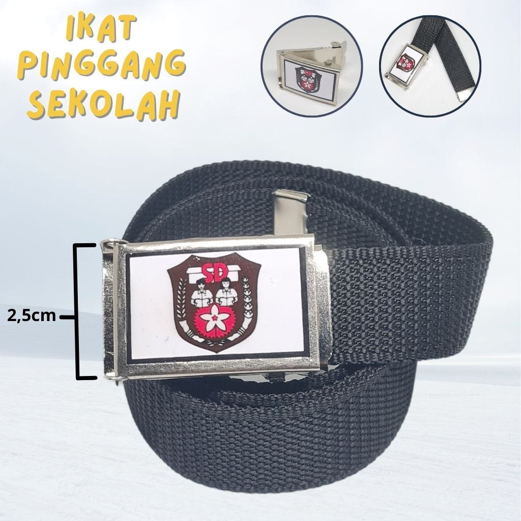 Ban Pinggang Sekolah Ikat Pinggang Sekolah Untuk Anak-Anak SD Bebentuk Kotak Bahan Nilon Polyester