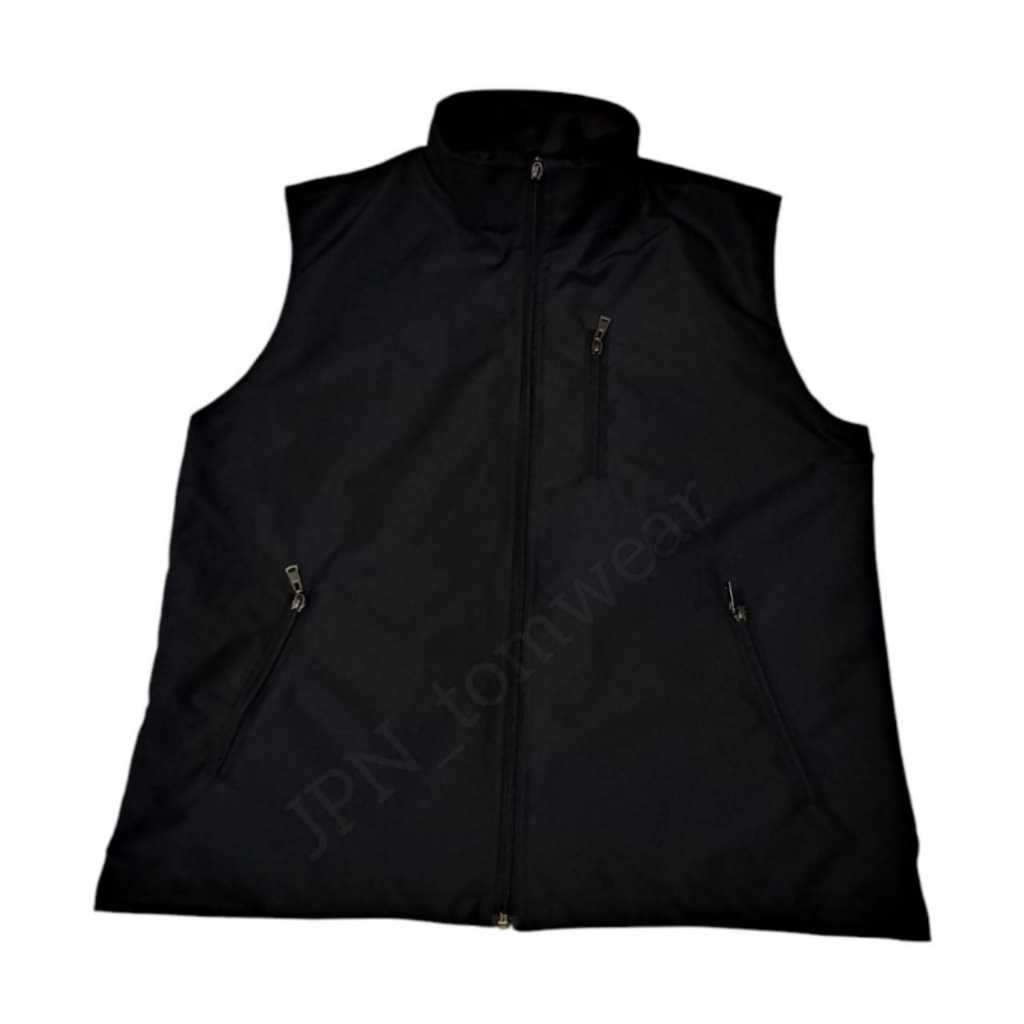 Rompi Formal Pria Wanita Vest Casual Taslan Jaket Tipis Tanpa Lengan