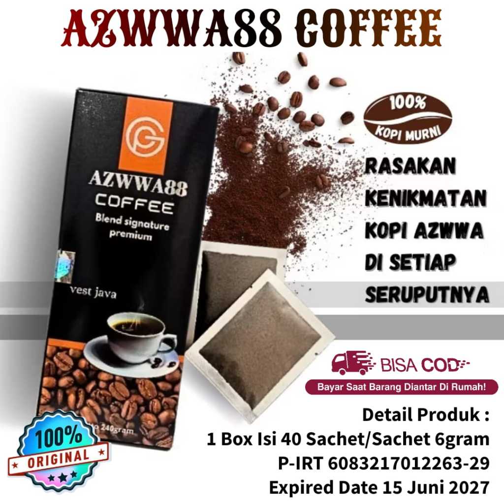 

AZWWA88 COFFEE 1 BOX ISI 40 SACHET BLEND SIGNATURE PREMIUM ROBUSTA ORIGINAL