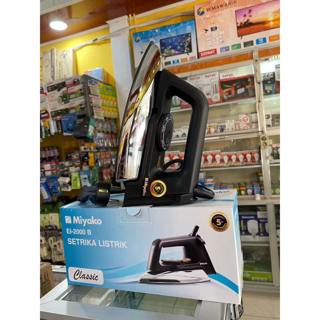 Miyako Setrika besi El-2000 B/Setrikaan miyako/Gosokan baju/Setrika