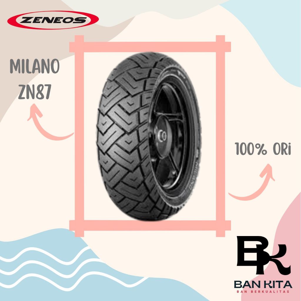 BAN MOTOR VESPA RING 11 // ZENEOS MILANO 120/70-11 TUBELESS // BAN MOTOR VESPA PRIMAVERA