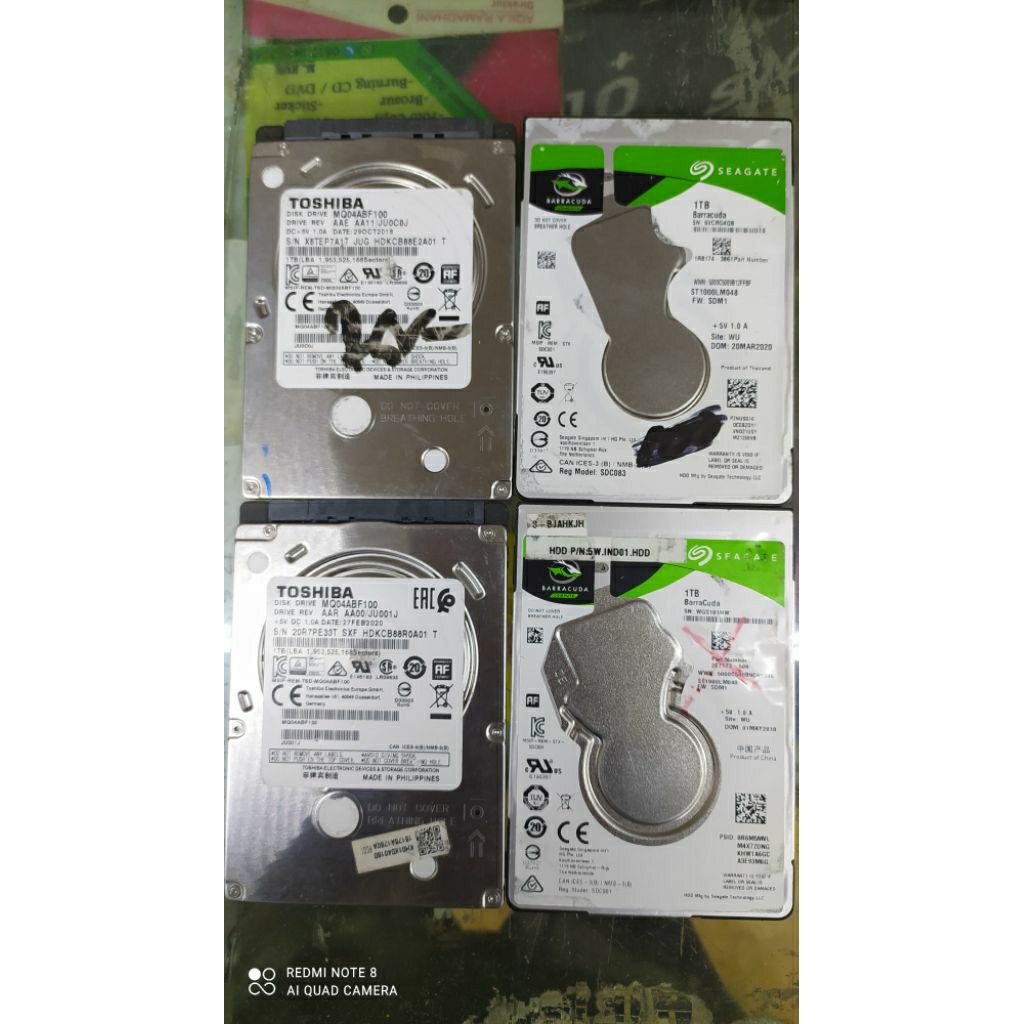 RUSAK HDD SATA HARDDISK LAPTOP 2,5" RUSAK 1TB