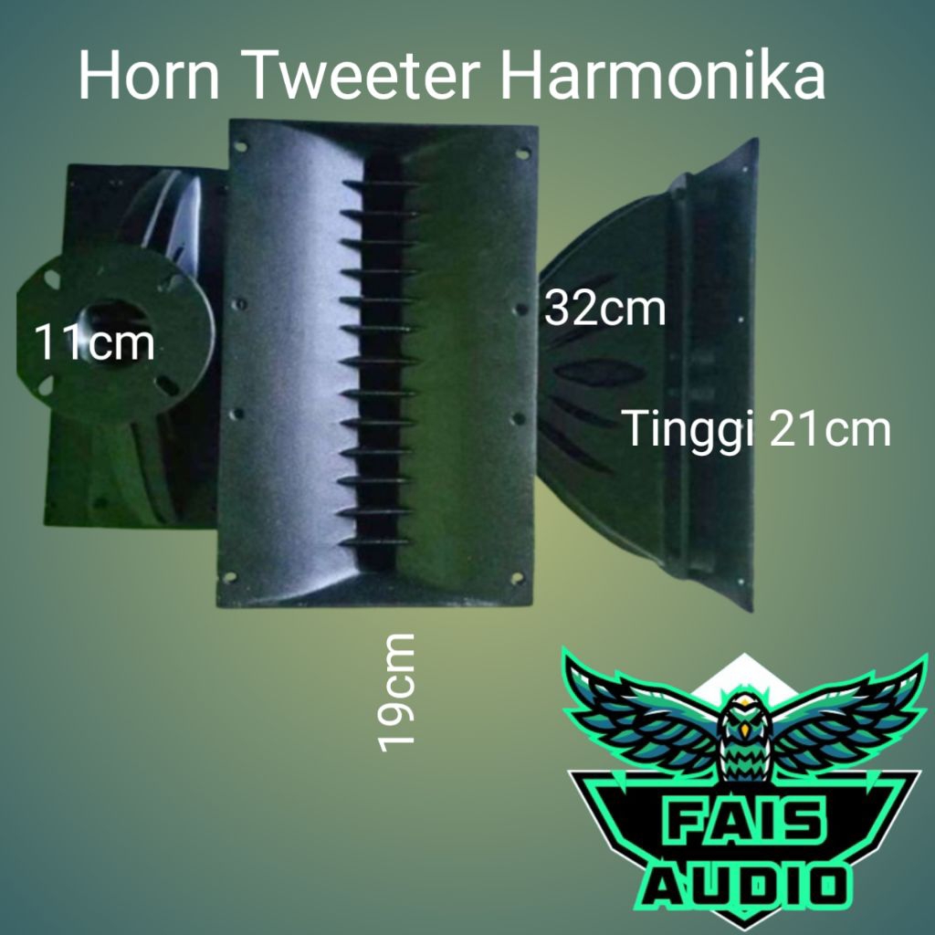 Horn tweeter, horn tweeter harmoni, harmoni balap 2inc ukuran 19×32 bahan aluminium