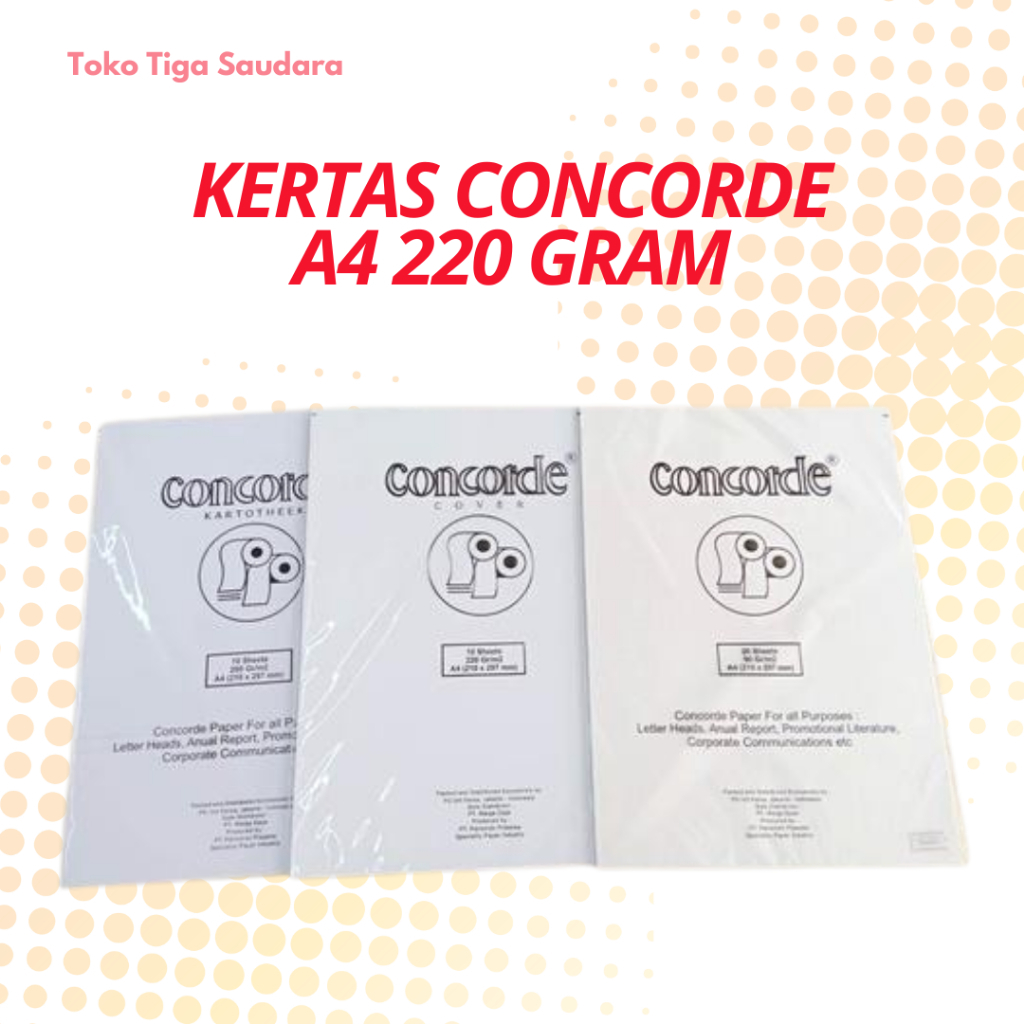 

Kertas Concorde Putih A4 220 GSM 50 Lembar