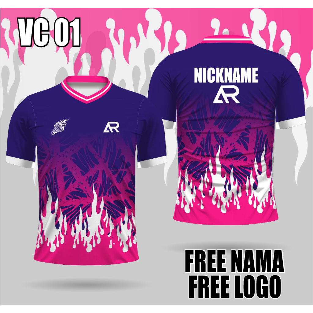 JERSEY BAJU BADMINTON BULUTANGKIS CUSTOM FREE CUSTOM DESIGN